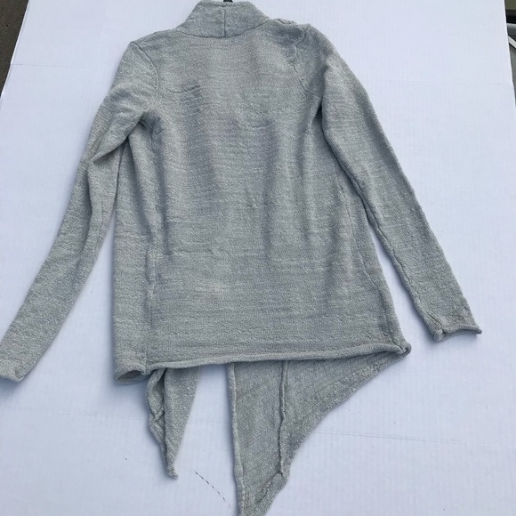 Express metallic silver flyaway knit cardigan S - Picture 6 of 8